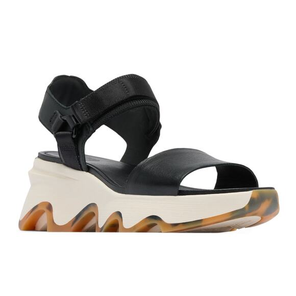 Sorel Women's Kinetic Impact Y-Strap High Wedge Sandal- 6 1/2